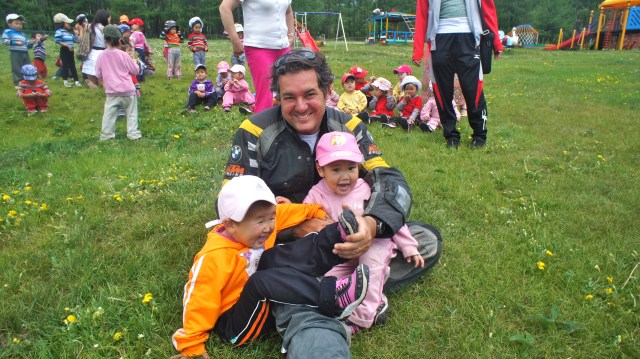 Most of the children wanted to stay on our laps